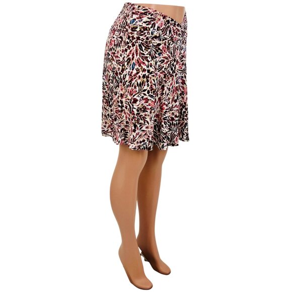 NWT Lascana Floral Print Crisscross Waist Smocked Back Flowy Twirl Mini Skirt - Picture 6 of 16